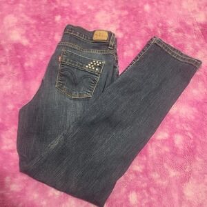 Levi's 512 Jeans Women's 12M High‎ Rise Straight Leg Dark Wash Stretch Denim